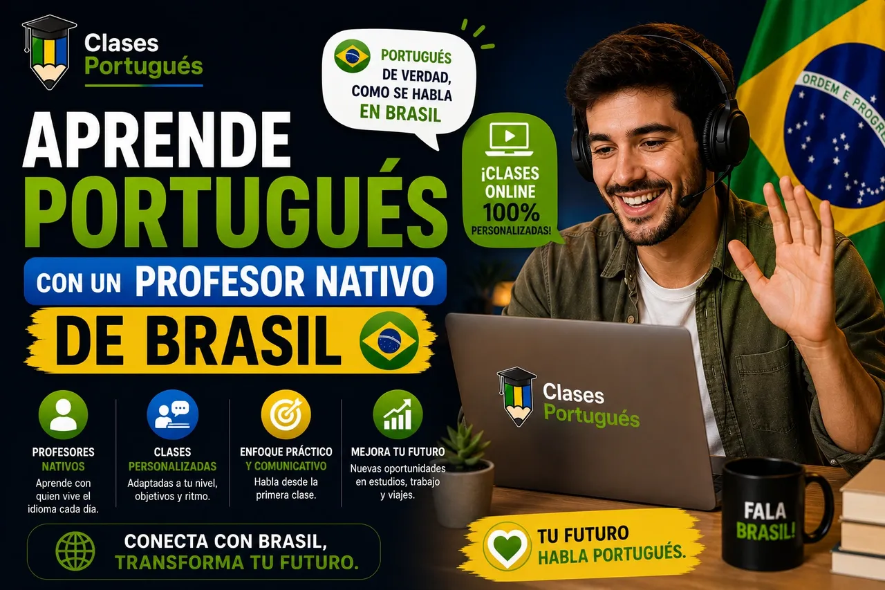 Aprende portugués con un profesor nativo de Brasil